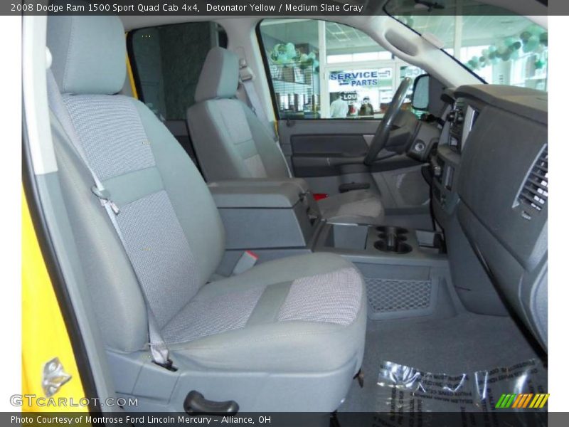 Detonator Yellow / Medium Slate Gray 2008 Dodge Ram 1500 Sport Quad Cab 4x4