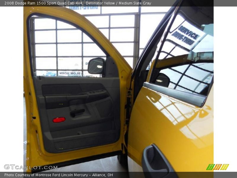 Detonator Yellow / Medium Slate Gray 2008 Dodge Ram 1500 Sport Quad Cab 4x4