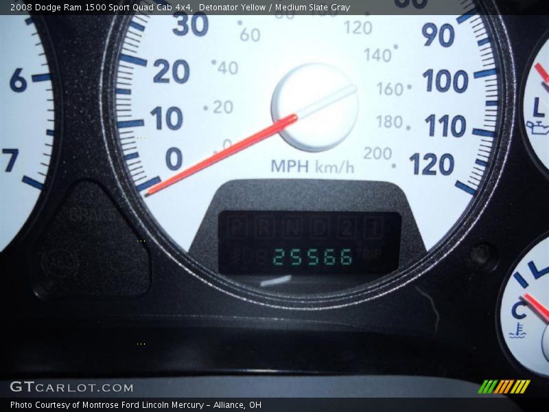 Detonator Yellow / Medium Slate Gray 2008 Dodge Ram 1500 Sport Quad Cab 4x4