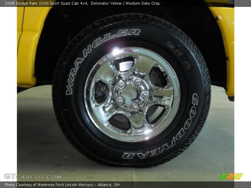 Detonator Yellow / Medium Slate Gray 2008 Dodge Ram 1500 Sport Quad Cab 4x4