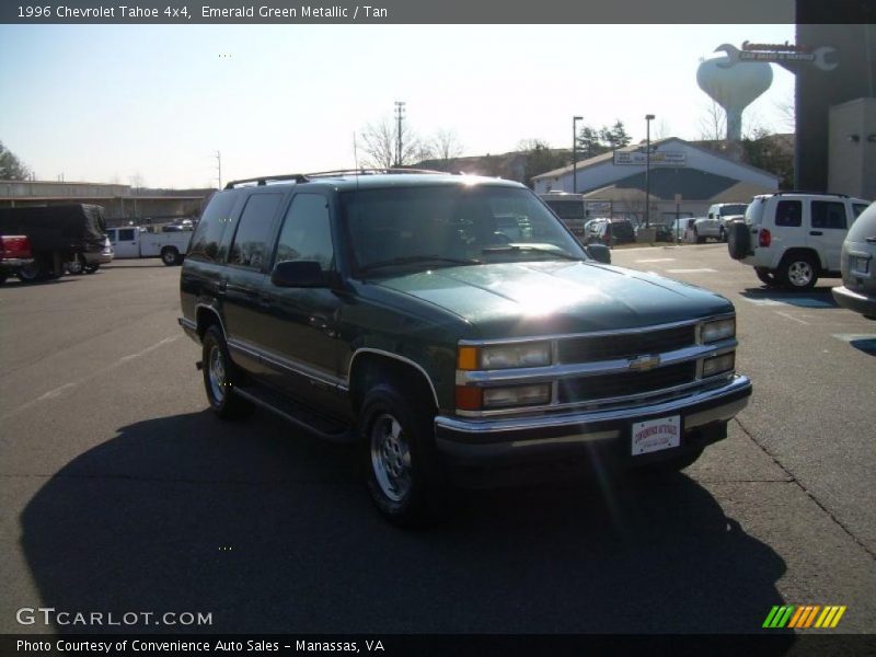 Emerald Green Metallic / Tan 1996 Chevrolet Tahoe 4x4