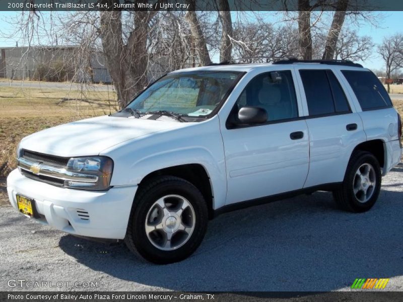 Summit White / Light Gray 2008 Chevrolet TrailBlazer LS 4x4