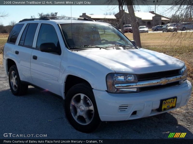 Summit White / Light Gray 2008 Chevrolet TrailBlazer LS 4x4