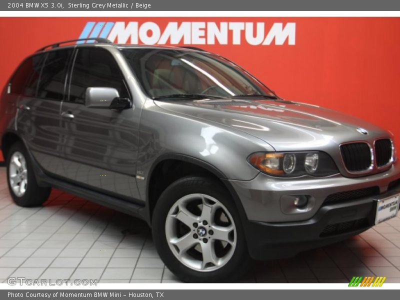 Sterling Grey Metallic / Beige 2004 BMW X5 3.0i