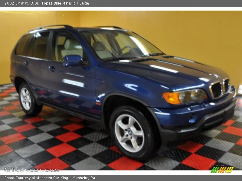 Topaz Blue Metallic / Beige 2002 BMW X5 3.0i