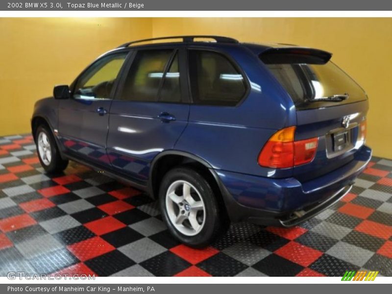 Topaz Blue Metallic / Beige 2002 BMW X5 3.0i