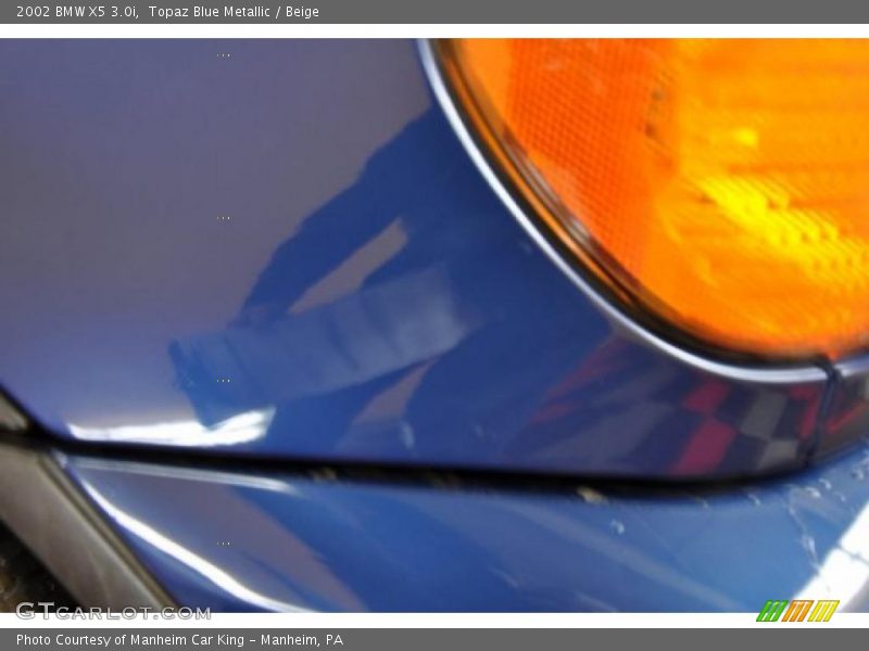 Topaz Blue Metallic / Beige 2002 BMW X5 3.0i