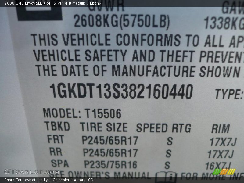 Silver Mist Metallic / Ebony 2008 GMC Envoy SLE 4x4