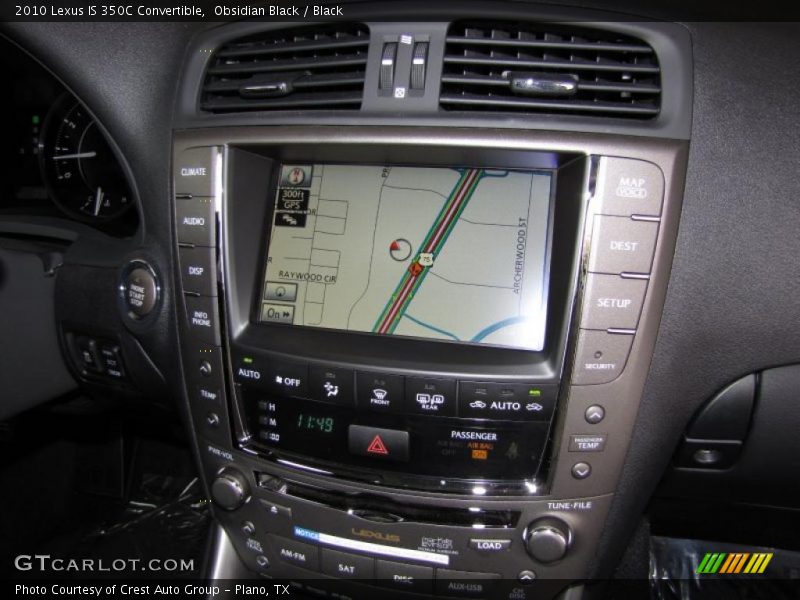 Navigation of 2010 IS 350C Convertible