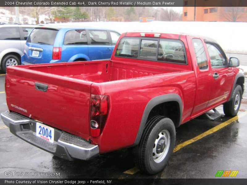 Dark Cherry Red Metallic / Medium Dark Pewter 2004 Chevrolet Colorado Extended Cab 4x4