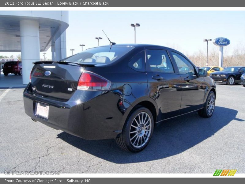 Ebony Black / Charcoal Black 2011 Ford Focus SES Sedan