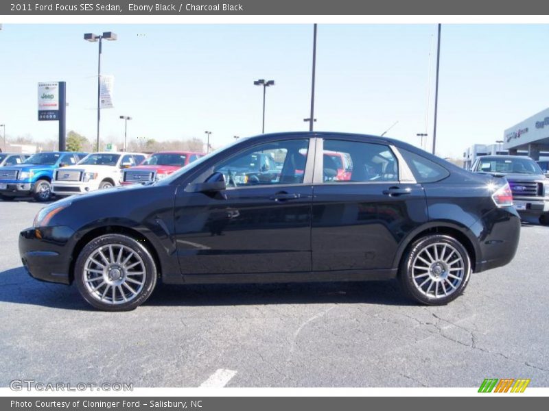 Ebony Black / Charcoal Black 2011 Ford Focus SES Sedan