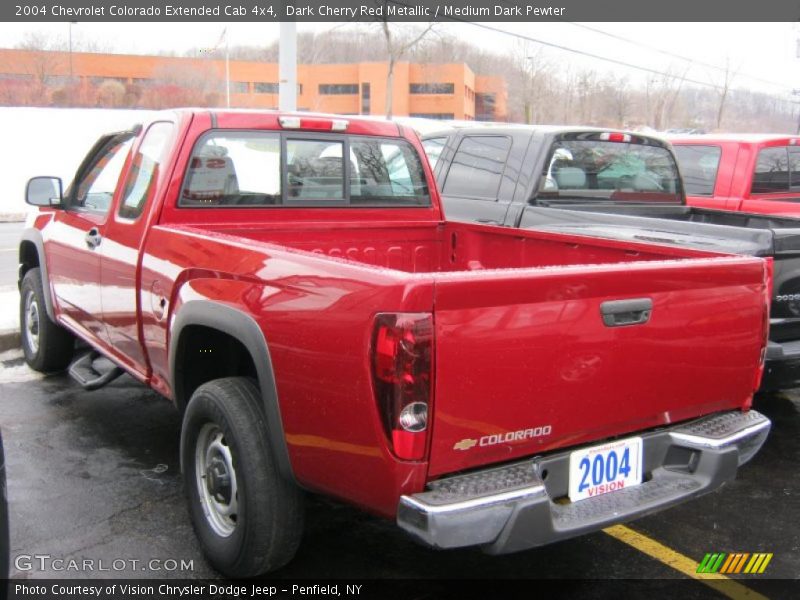 Dark Cherry Red Metallic / Medium Dark Pewter 2004 Chevrolet Colorado Extended Cab 4x4