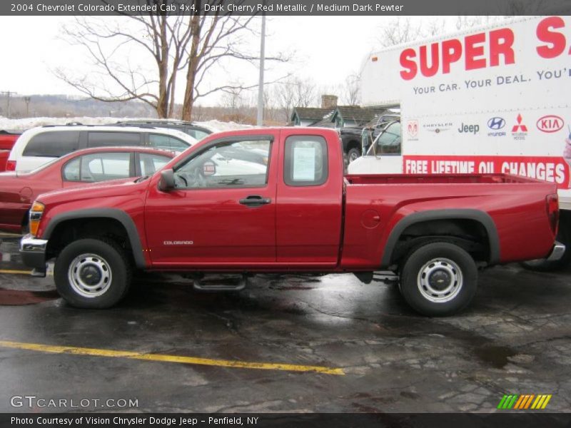 Dark Cherry Red Metallic / Medium Dark Pewter 2004 Chevrolet Colorado Extended Cab 4x4