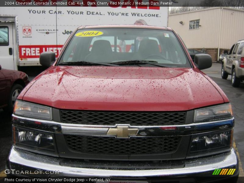 Dark Cherry Red Metallic / Medium Dark Pewter 2004 Chevrolet Colorado Extended Cab 4x4