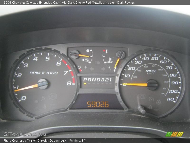 Dark Cherry Red Metallic / Medium Dark Pewter 2004 Chevrolet Colorado Extended Cab 4x4