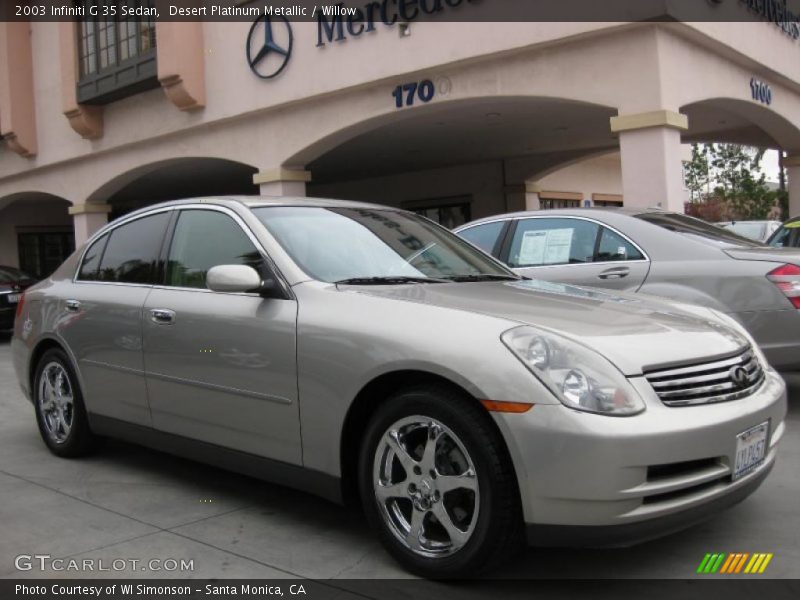 Desert Platinum Metallic / Willow 2003 Infiniti G 35 Sedan