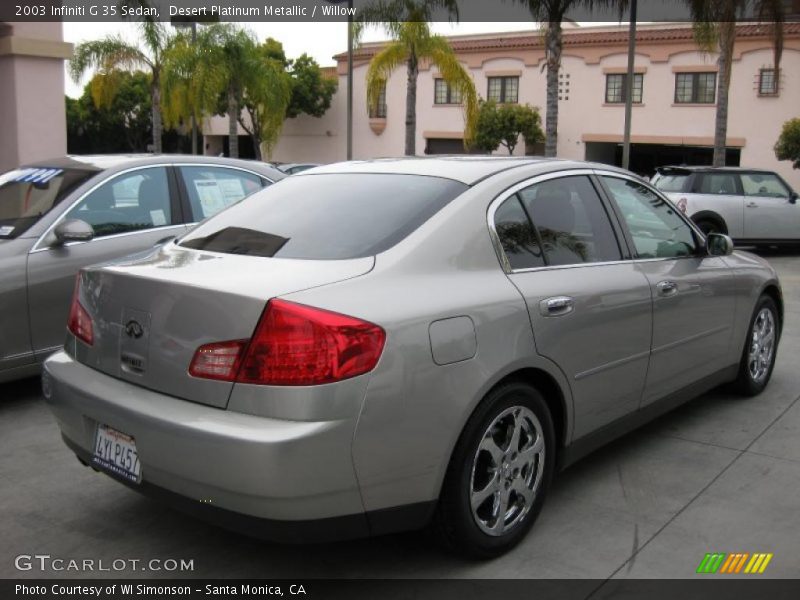 Desert Platinum Metallic / Willow 2003 Infiniti G 35 Sedan
