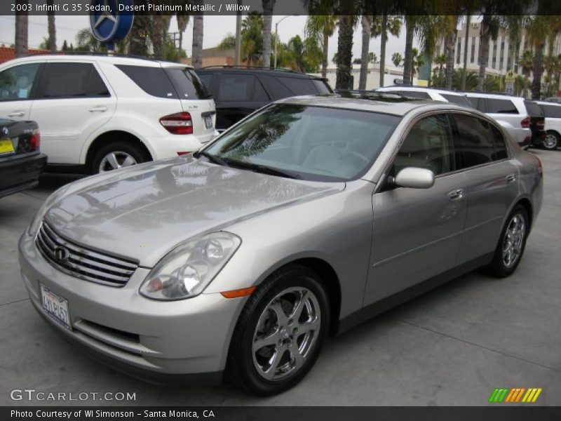 Desert Platinum Metallic / Willow 2003 Infiniti G 35 Sedan