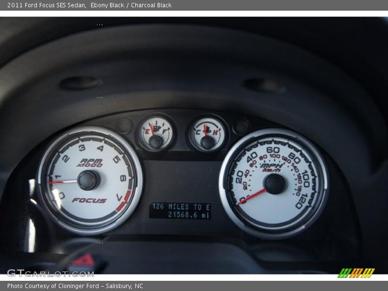 Ebony Black / Charcoal Black 2011 Ford Focus SES Sedan