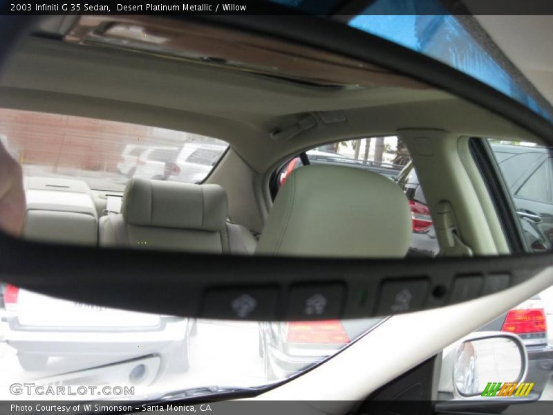 Desert Platinum Metallic / Willow 2003 Infiniti G 35 Sedan