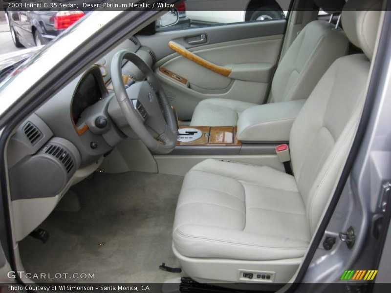 Desert Platinum Metallic / Willow 2003 Infiniti G 35 Sedan