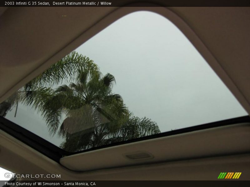 Desert Platinum Metallic / Willow 2003 Infiniti G 35 Sedan