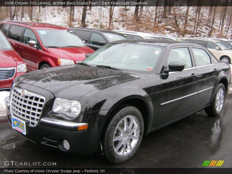 Brilliant Black Crystal Pearl / Dark Khaki/Light Graystone 2008 Chrysler 300 Limited