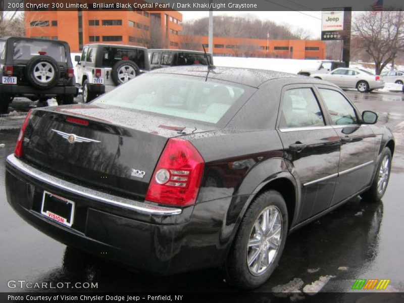 Brilliant Black Crystal Pearl / Dark Khaki/Light Graystone 2008 Chrysler 300 Limited