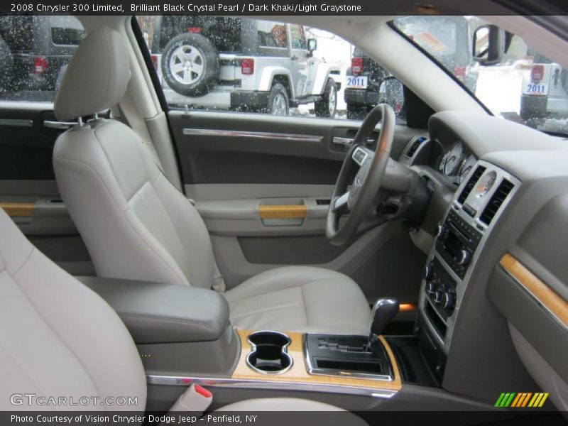 Brilliant Black Crystal Pearl / Dark Khaki/Light Graystone 2008 Chrysler 300 Limited