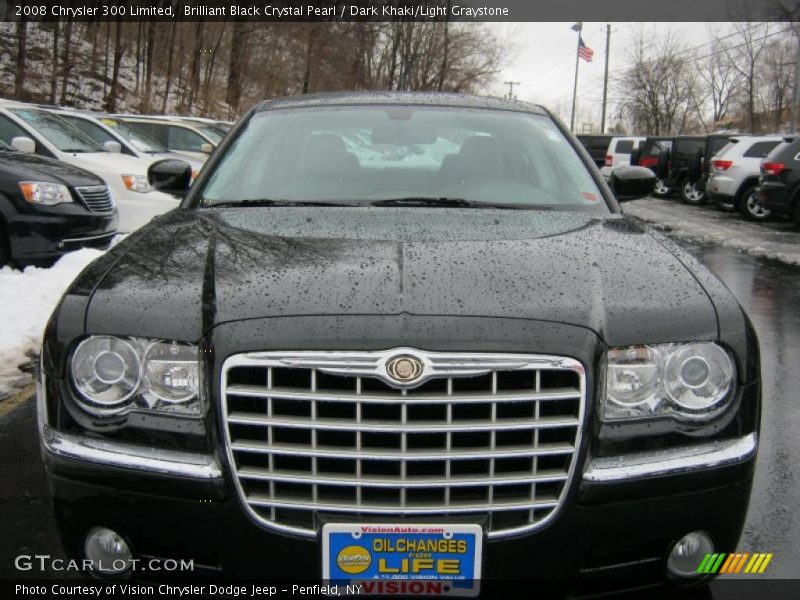 Brilliant Black Crystal Pearl / Dark Khaki/Light Graystone 2008 Chrysler 300 Limited
