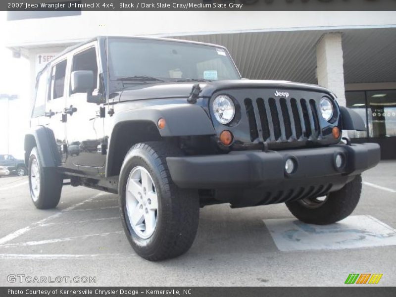 Black / Dark Slate Gray/Medium Slate Gray 2007 Jeep Wrangler Unlimited X 4x4