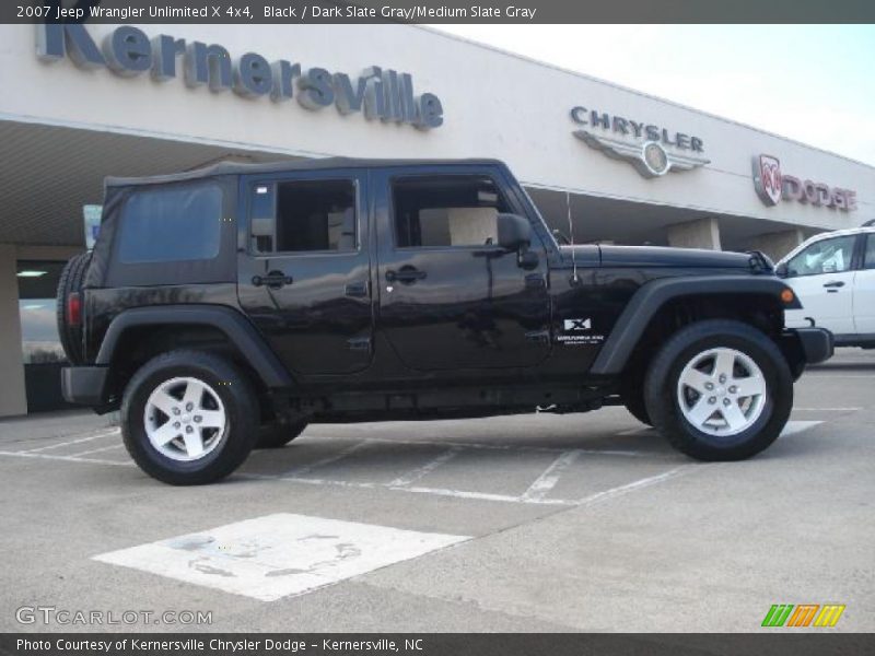 Black / Dark Slate Gray/Medium Slate Gray 2007 Jeep Wrangler Unlimited X 4x4