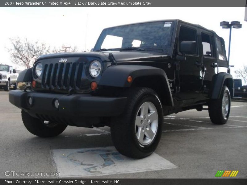 Black / Dark Slate Gray/Medium Slate Gray 2007 Jeep Wrangler Unlimited X 4x4