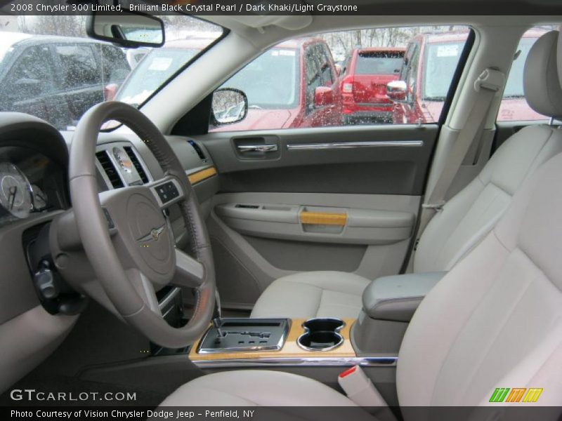 Brilliant Black Crystal Pearl / Dark Khaki/Light Graystone 2008 Chrysler 300 Limited