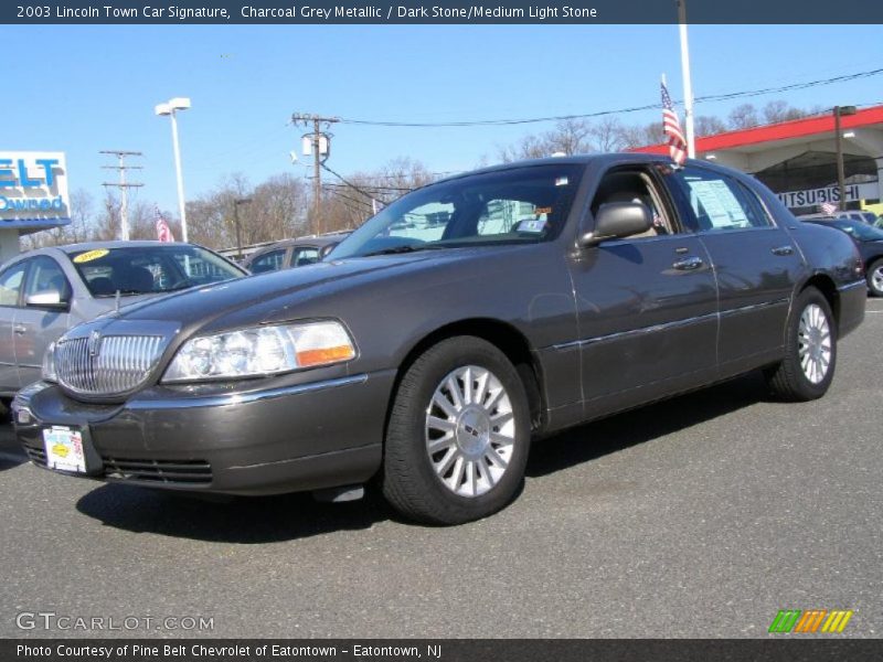 Charcoal Grey Metallic / Dark Stone/Medium Light Stone 2003 Lincoln Town Car Signature