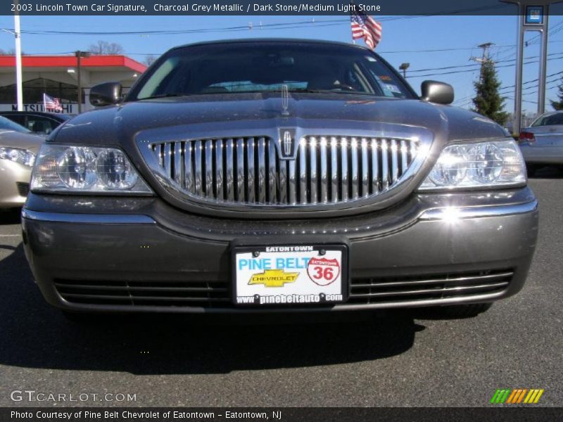 Charcoal Grey Metallic / Dark Stone/Medium Light Stone 2003 Lincoln Town Car Signature