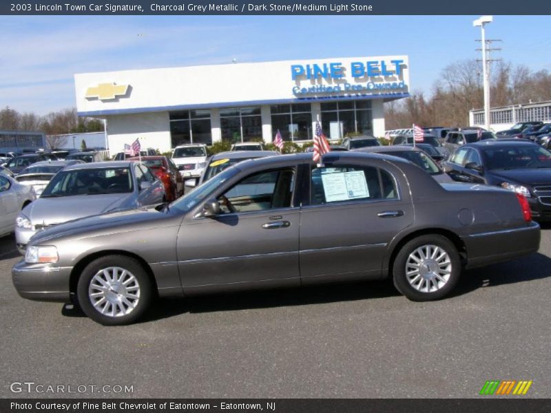 Charcoal Grey Metallic / Dark Stone/Medium Light Stone 2003 Lincoln Town Car Signature