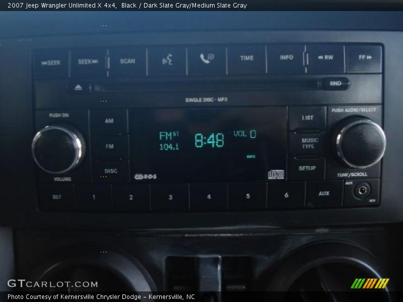Black / Dark Slate Gray/Medium Slate Gray 2007 Jeep Wrangler Unlimited X 4x4
