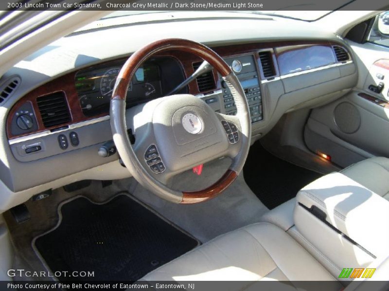 Charcoal Grey Metallic / Dark Stone/Medium Light Stone 2003 Lincoln Town Car Signature