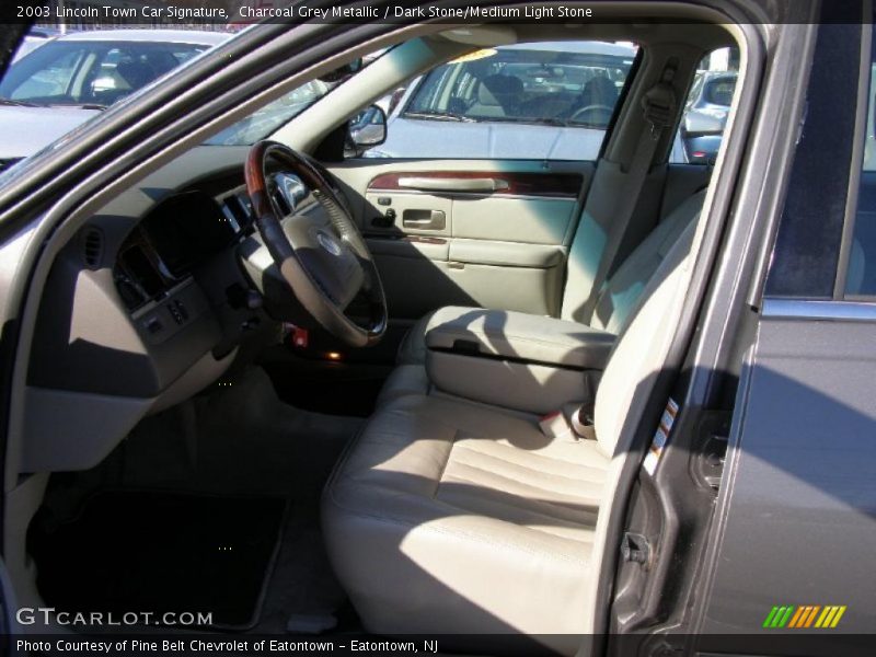 Charcoal Grey Metallic / Dark Stone/Medium Light Stone 2003 Lincoln Town Car Signature