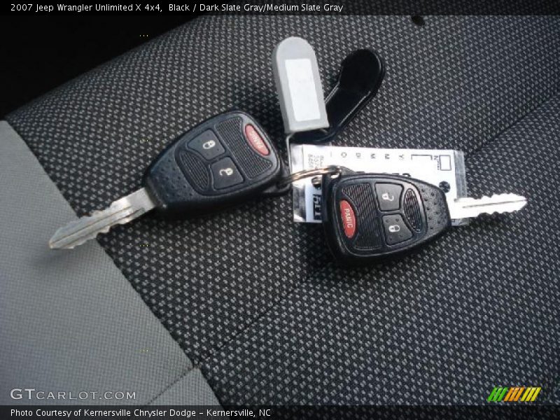 Black / Dark Slate Gray/Medium Slate Gray 2007 Jeep Wrangler Unlimited X 4x4