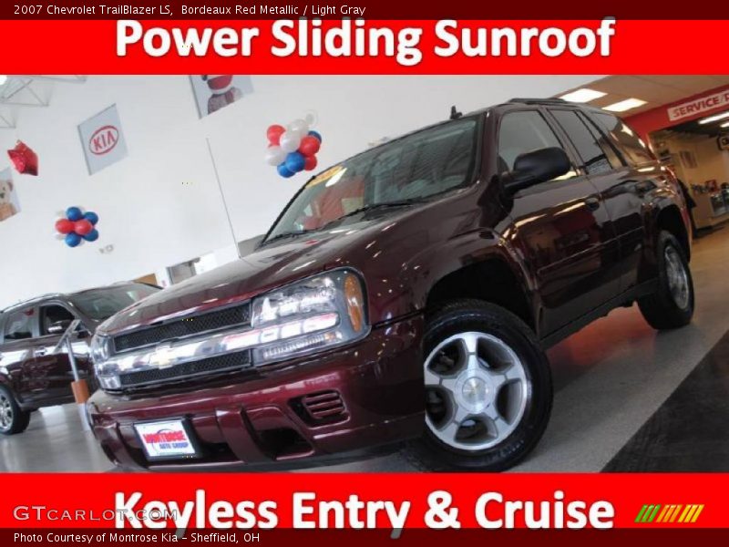 Bordeaux Red Metallic / Light Gray 2007 Chevrolet TrailBlazer LS