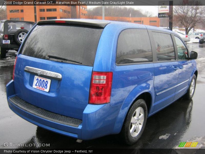 Marathon Blue Pearl / Medium Slate Gray/Light Shale 2008 Dodge Grand Caravan SXT