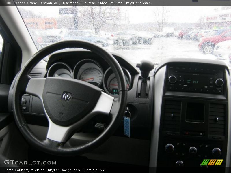 Marathon Blue Pearl / Medium Slate Gray/Light Shale 2008 Dodge Grand Caravan SXT