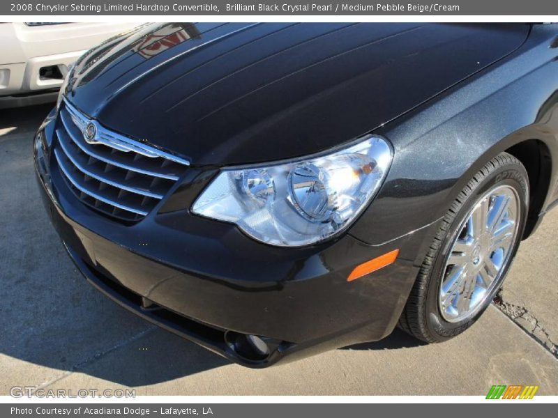 Brilliant Black Crystal Pearl / Medium Pebble Beige/Cream 2008 Chrysler Sebring Limited Hardtop Convertible