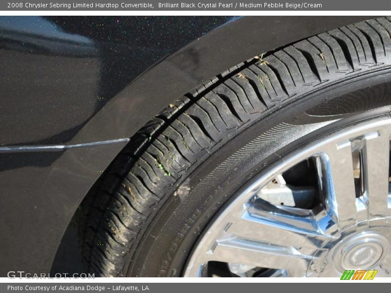 Brilliant Black Crystal Pearl / Medium Pebble Beige/Cream 2008 Chrysler Sebring Limited Hardtop Convertible