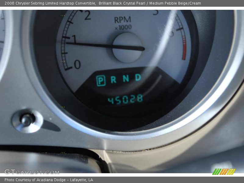 Brilliant Black Crystal Pearl / Medium Pebble Beige/Cream 2008 Chrysler Sebring Limited Hardtop Convertible