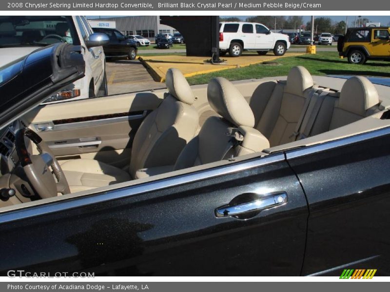 Brilliant Black Crystal Pearl / Medium Pebble Beige/Cream 2008 Chrysler Sebring Limited Hardtop Convertible