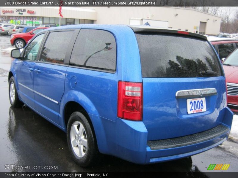 Marathon Blue Pearl / Medium Slate Gray/Light Shale 2008 Dodge Grand Caravan SXT